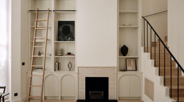 Notting Hill Ladbroke Gardens internal remodelling and refurbishing living room joinery