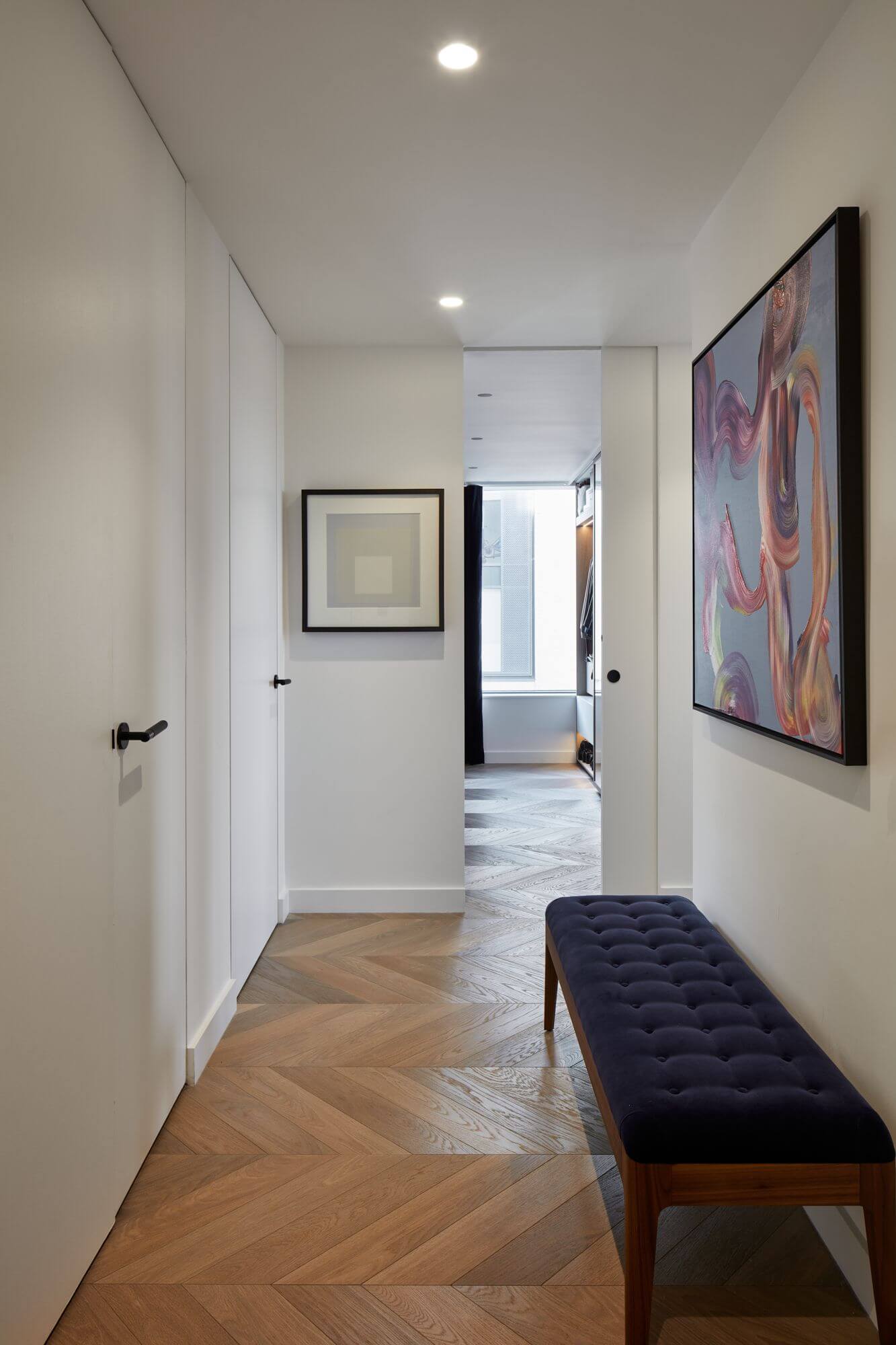 Notting Hill Faraday Road apartment renovation hallway